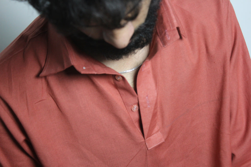 Terracotta Linen Short Kurt